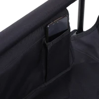 Outsunny® Anglerstuhl Klappstuhl Campingstuhl mit Armlehne Tragetasche Oxford Schwarz(m-10)