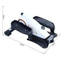 HOMCOM® Mini-Ellipsenmaschine Unter-Desk-Trainer mit LCD-Monitor Schwarz+Weiß(m-2)