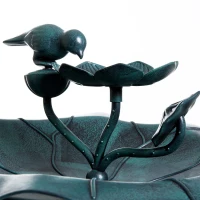 Outsunny® Vogeltränke Wasserschale Kunststoff Antik Grün(m-8)