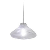 HOMCOM® Pendelleuchte Hängelampe G9 25W Glas Transparent(m-1)