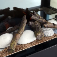 HOMCOM® Standkamin Elektrokamin Fernbedienung 1000W/2000W Schwarz(m-5)