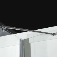 Homcom 2 tlg. Duschwand Duschabtrennung Badewanne Faltwand Echtglas 1200 x 1400 x 6mm(m-9)