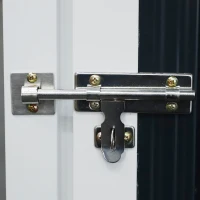 Outsunny® Gartenhaus Metallgerätehaus für den Außenbereich Tür Outdoor Stahl Grau(m-8)