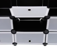 HOMCOM DIY Regalsystem Kleiderschrank Kunststoffregal 180x145x37cm(m-5)