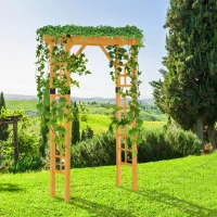 Outsunny Rosenbogen Torbogen Rankgitter Pergola Spalier Tannenholz(m-1)