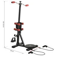 HOMCOM® Beintrainer für Senioren Pedal-Heimtrainer mit 4 Hanteln 1 Bungee-Seil Schwarz(m-2)