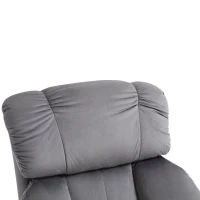 HOMCOM® Massagesessel mit Hocker Heizfunktion 76 x 80 x 102 cm Grau(m-8)