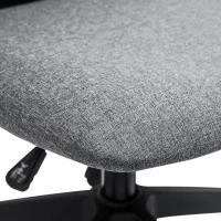 Vinsetto® Drehstuhl Bürostuhl Leinen Schwarz Grau(m-6)