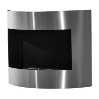 Bio Ethanol Edelstahl Wandkamin / Gel-Kamin 60 x 42 cm(m-3)