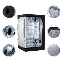 Outsunny® Growbox 1,2x1,2x2m Growzelt Growschrank Zuchtschrank(m-7)