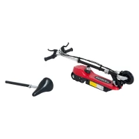 HOMCOM® Elektroroller Kinderroller Roller mit Sitz Tretroller klappbar 120W rot(m-9)