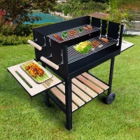 Outsunny® BBQ Grillwagen Holzkohlegrill Partygrill Holzkohle(m-1)