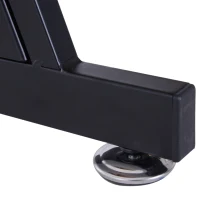 HOMCOM® Computertisch PC-Tisch mit Tastaturauszug Schreibtisch Metall Eiche Schwarz 100 x 60 x 75,5 cm(m-11)