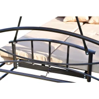 Outsunny® Luxus Gartenschaukel Hollywoodschaukel Doppeldach Bettfunktion Moskitonetz(m-7)