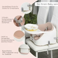 HOMCOM® Kinder Boostersitz Sitzerhöhung Babysitz zum Füttern höhenverstellbar PP PU Rosa(m-5)