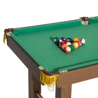 HOMCOM® Billardtisch Mini Billard Tisch Pool mit Kugeln Zubehör 123,5x66,5cm(m-12)