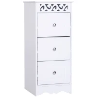 HOMCOM®  Küchenschrank | Aktenschrank | MDF | 29,8 x 29,8 x 68,5 cm | Weiß(m-3)