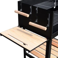 Outsunny® BBQ Grillwagen Holzkohlegrill Partygrill Holzkohle(m-4)
