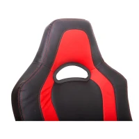 HOMCOM® Chefsessel Gamingsessel Massage Heizung Rot  Schwarz(m-8)