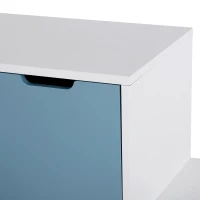 HOMCOM® Kinderzimmer Schrank Kinderschrank 3 Schubladen Aufbewahrungsregal MDF Blau(m-11)