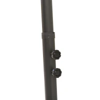 Outsunny® Doppelsonnenschirm mit Ständer Gartenschirm Marktschirm Terrasse Stahl Grau(m-10)