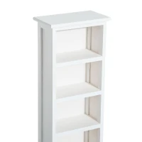 HOMCOM® DVD Standregal Holz Turm 5 Fächer Weiß(m-8)