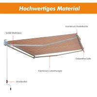 Outsunny® Markise Alu-Gelenkarm Gelenkarmmarkise 5 Farbe Sonnenschutz 3/3,5 /4/4,5m Balkon(m-8)