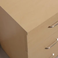 HOMCOM® Schreibtisch Computertisch mit Schubladen Natur(m-9)