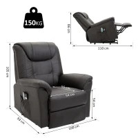 HOMCOM® Massagesessel mit Wärmefunktion | Massagestuhl | Braun | 100 x 93 x 105 cm(m-2)