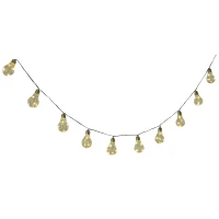 Outsunny® LED Lichterkette, Warm Leuchtung, 2er Set, 20 Birne, Wasserfest, 3,8 m pro Kette(m-9)