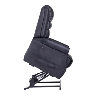 HOMCOM® Massagesessel mit Wärmefunktion  Aufstehsessel für Senior Liegefunktion Schwarz(m-7)