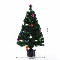 HOMCOM® Weihnachtsbaum künstlicher Lichtfaser rotierend 60cm(m-2)