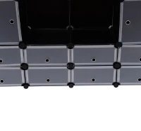 HOMCOM DIY Regalsystem Kleiderschrank Kunststoffregal 180x145x37cm(m-3)