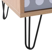 HOMCOM® Fernsehtisch Fernsehschrank TV-Board Lowboard  Retro-Stil mit Punktmuster Holz 140 x 40 x 44,5 cm(m-8)