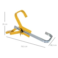 HOMCOM® Radkralle Radklemmenschloss Parkkralle für Ø47-67cm Räder mit 2 Schlüsseln(m-2)