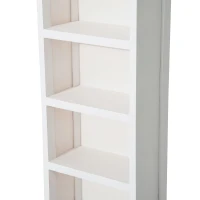 HOMCOM® DVD Standregal Holz Turm 5 Fächer Weiß(m-10)