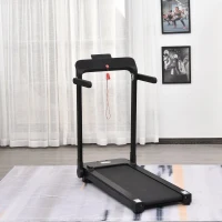 HOMCOM Home Laufband, Fitnessgeräte mit LED Display, Faltbar, Schwarz(m-1)