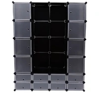 HOMCOM DIY Regalsystem Kleiderschrank Kunststoffregal 180x145x37cm(m-8)