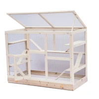 PawHut XXL Nagervilla Hamsterkäfig Kleintierkäfig Holz Schublade groß(m-9)