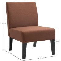 HOMCOM® Esszimmerstuhl Küchenstuhl mit hoher Rückenlehne Polyester Braun(m-3)