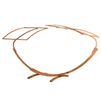 Outsunny® hängemattengestell holz Hängematte mit Gestell Sonnenliege Gartenliege Sonnendach Lärche 180kg(m-7)