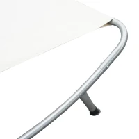 Outsunny® Doppelliege 2er-Sonnenliege Creme mit Kissen(m-6)