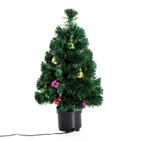 HOMCOM® Weihnachtsbaum künstlicher Lichtfaser rotierend 60cm(m-3)