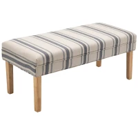 HOMCOM® Polsterbank Schuhbank Sitzbank Fußschemel Gepolstert Schaumstoff Gummiholz(m-1)