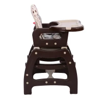 HOMCOM® 3 in 1 Kinderhochstuhl - Kombihochstuhl - Braun(m-6)
