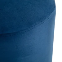 HOMCOM® Hocker Sitzhocker Fußhocker Leinen Blau(m-7)