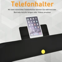HOMCOM Home Laufband, Fitnessgeräte mit LED Display, Faltbar, Schwarz(m-6)