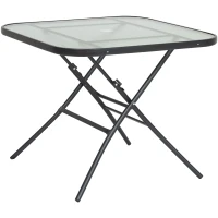 Outsunny® Gartenmöbel Set 7-teilige Sitzgruppe 1 Sonnenschirm, 1 Tisch, 4 Stühle Metall(m-4)