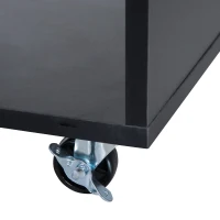 HOMCOM® Küchenwagen Servierwagen Rollwagen mit 6 Fächern Schwarz(m-9)