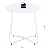 Outsunny® Beistelltisch Couchtisch Wohnzimmertisch Kaffeetisch Metall Grau(m-2)